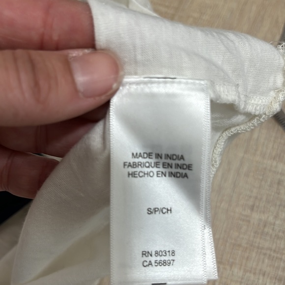 Lucky Brand Crochet Top Tank Loose Fit Boho White Sz S - Picture 7 of 12